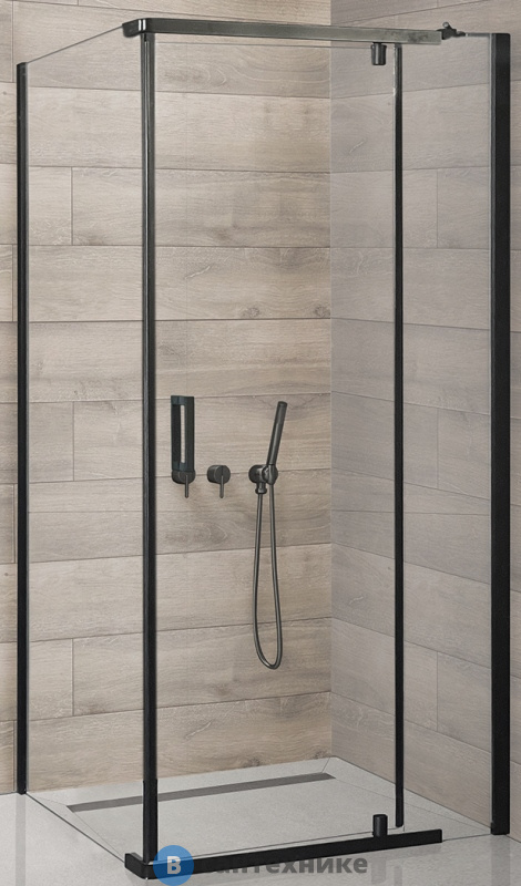 Душевой уголок Royal Bath RB HPVD-T-BL 110х100х185 (прозрачное) (RB1110HPVD-T-BL), без поддона