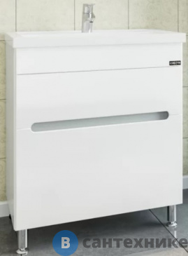 картинка Тумба под раковину СанТа Лондон-70 2 ящ, напол. ум. Фостер 70 (224006л)