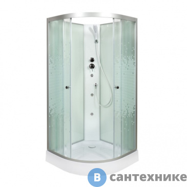 картинка Душевая кабина Deto L909N с гидромассажем с вставкой