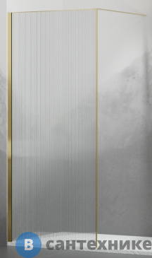 картинка Перегородка для душа RGW WA-08G Золото/Ribbed/8 мм 70*195 (06100807-156)