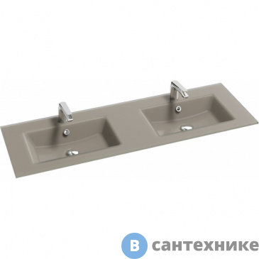 картинка Раковина Jacob Delafon EB1832RU-DE5 Sherwood стеклянная, матовый базальт, 140 см