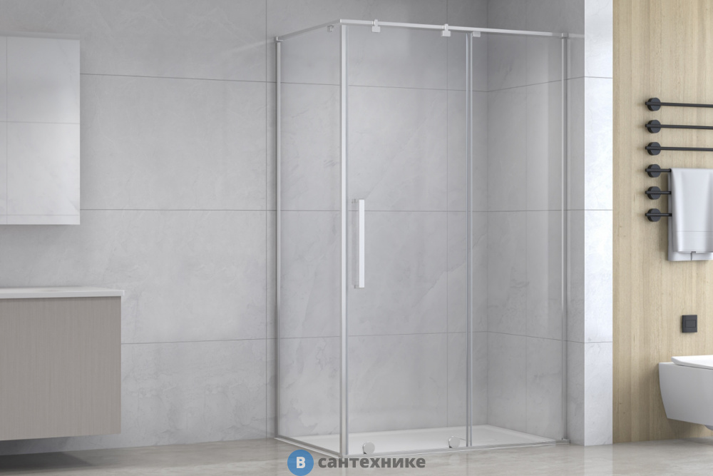 Душевой уголок Royal Bath BERN-S RB140x80х195-T-CH (прозрачное) (BERN-S RB8140-T-CH)