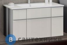 Тумба под раковину SMILE Кристалл 90, цв. титан/белый (9003) (рак. IBIZA)