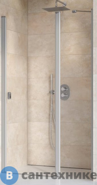 картинка Душевая дверь Ravak Chrome CSD2-120 блестящий+стекло Transparent (0QVGCC00Z1)