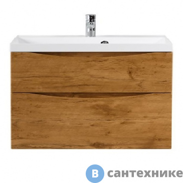 картинка Тумба под раковину BelBagno MARINO-H60 подвесная с двумя выкатными ящиками, Rovere Nature, 900x450x600 (MARINO-H60-900-2C-SO-RN-P)