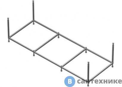 картинка Монтажный набор для ванны Roca ZRU9302900 EASY, каркас, крепл. к стене/фронт.п., слив-перелив /170x75/