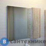 Зеркало-шкаф Comforty Порто-90 дуб дымчатый
