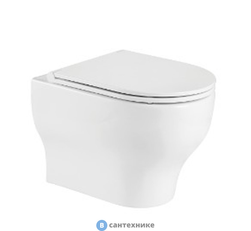 Унитаз с инсталляцией WELTWASSER и кнопкой смыва (BAMBERG 525 + ERLENBACH 004 GL-WT + BAMBERG BL)