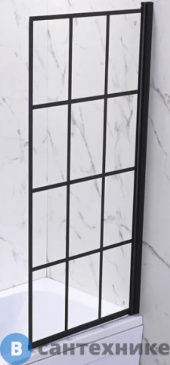 картинка Душевая шторка Veconi PL-77R PL77R-70-01-C6 стекло прозрачное/6 мм