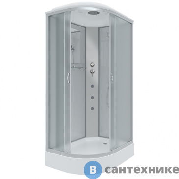 картинка Душевая кабина Niagara NG-3312-14RG (1200х800х2150) низкий поддон, стекло матовое