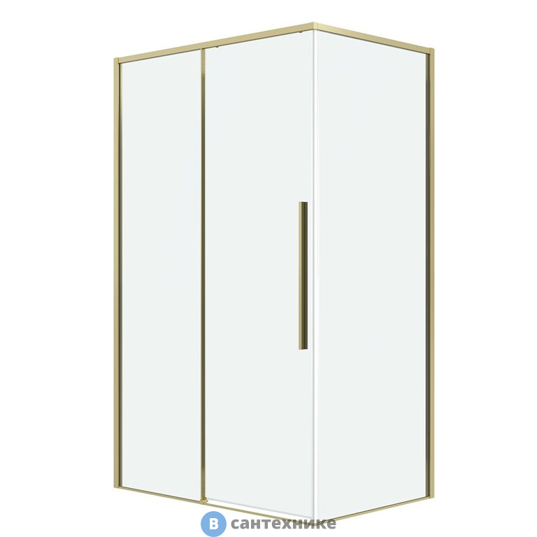 Душевое ограждение Grossman Galaxy 120.K33.01.1290.32.00 (120*90*195) золото сатин, стекло прозрачное, без поддона