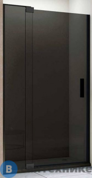 картинка Душевая дверь Vincea Extra VDP-1E9010CGB, 900/1000x2000, чёрный, стекло тонированное (VDP-1E9010CGB)