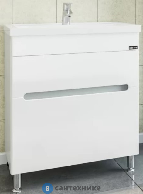 Тумба под раковину СанТа Лондон-70 2 ящ, напол. ум. Фостер 70 (224006л)