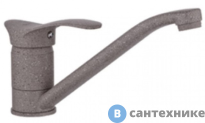 картинка Смеситель Potato Р4201-8 для кухни с длинным изливом коричнево-бежевый