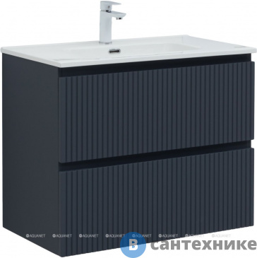 картинка Тумба под раковину Aquanet Джейн (Flat) 80 маренго (335429)