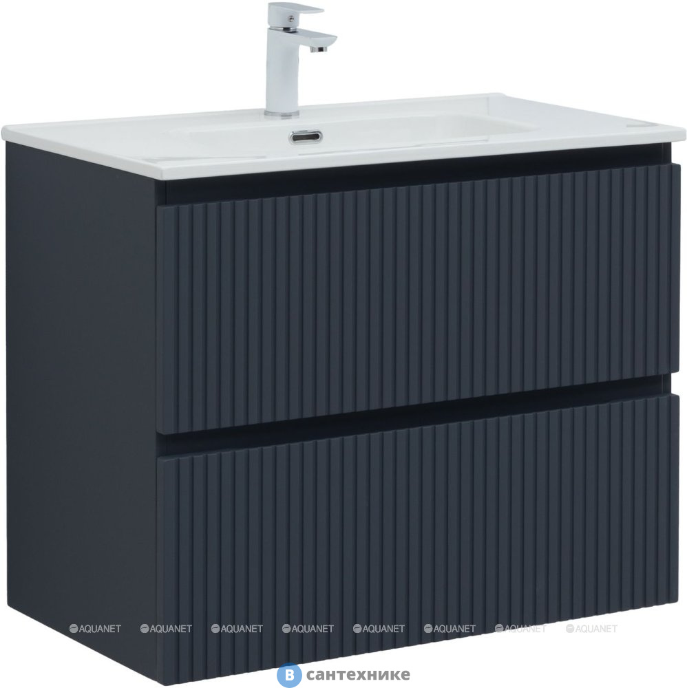 Тумба под раковину Aquanet Джейн (Flat) 80 маренго (335429)