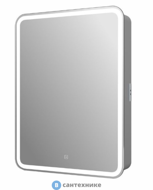 Зеркало-шкаф Art & MAX PLATINO AM-Pla-550-800-1D-L-DS-F с подсветкой