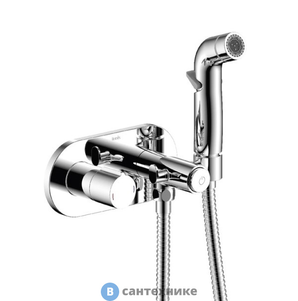 Смеситель IDDIS Axes AXESBRBi08 встраиваемый с гигиеническим душем