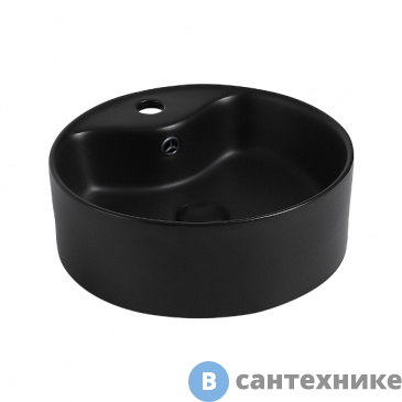 картинка Раковина ABBER Bequem AC2104MB накладная чёрная матовая