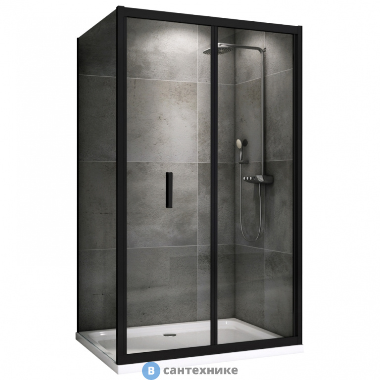 Душевой уголок ABBER Sonnenstrand AG07100B-S90B 100*90*195, без поддона
