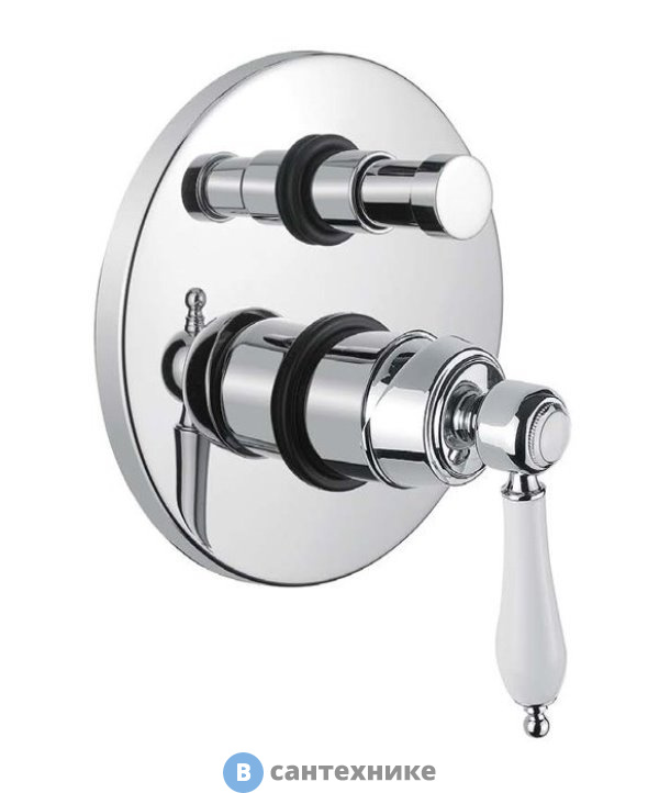 Смеситель Cezares APHRODITE-VDIM2-01-Bi встраиваемый однорычажный, для душа с переключателем, хром
