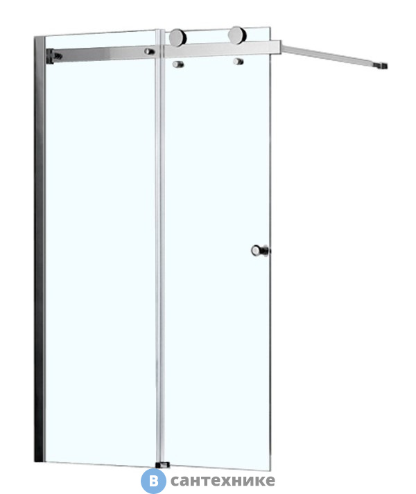 Шторка на ванну AZARIO CARLEON AZ-NKB6121 1000*1500 стекло прозр.6 мм , раздвижная, профиль хром (AZ-NKB6121 1000)