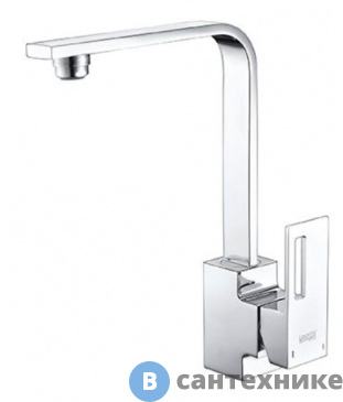 картинка Смеситель WasserKRAFT Alme 1507 для кухни латунь, хромоникелевое покрытие