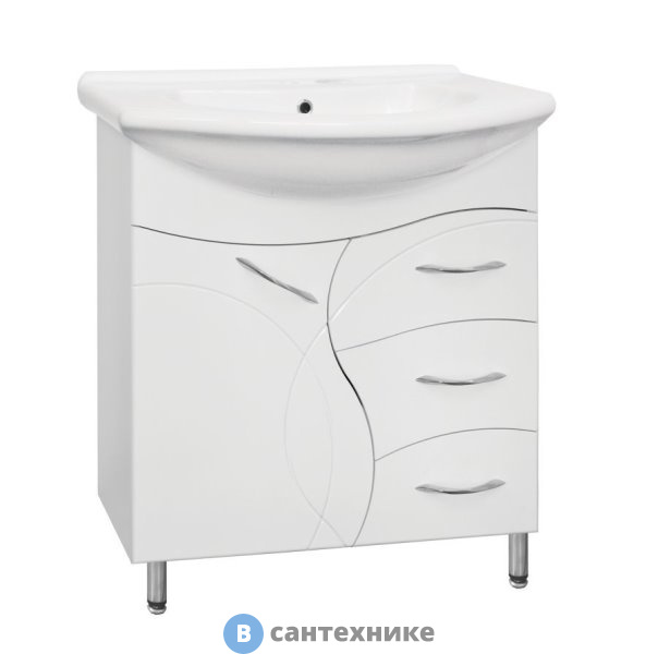 Тумба под умывальник Style line Амелия 75 (3 ящ.) (4650134472974)