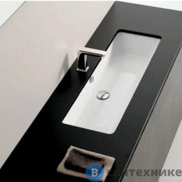 картинка Раковина Artceram WASHBASINS GEA встраиваемая снизу 90х33 см, без отв под смеситель, без крепежа, белый (GEL002 01 00)