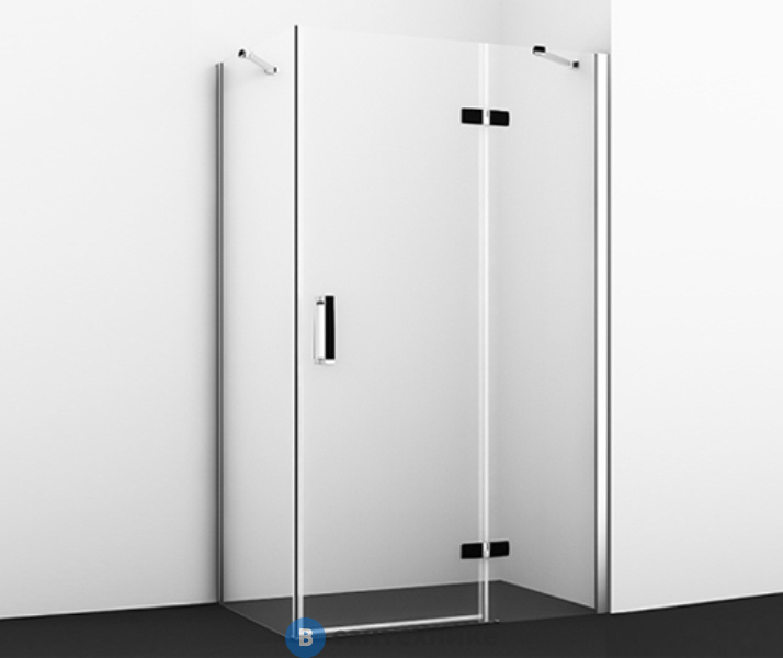 Душевой уголок WasserKRAFT Aller 10H10R Black MATT, прямоугольник, с правой распашной дверью