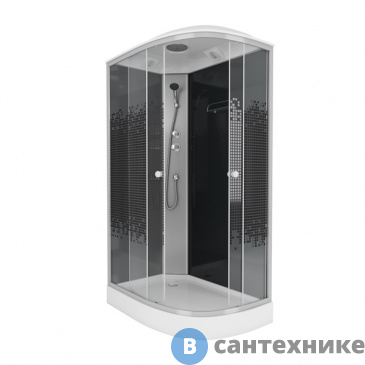 картинка Душевая кабина Niagara NG-4512 L black (1200х800х2150)