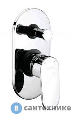 картинка Смеситель WasserKRAFT Donau 5361 для ванны и душа латунь, хромоникелевое покрытие