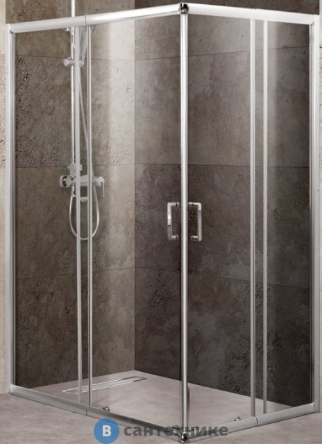 Душевой уголок BelBagno UNIQUE-AH-2-100/115-75/90-P-Cr ((1000-1150)x(750-900)x1900) без поддона
