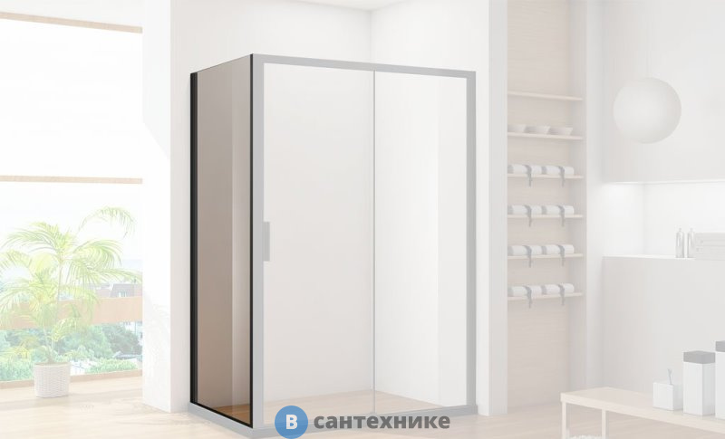 Боковое стекло Aquanet AE60-F-90H200U-BT Pleasure, 900 мм, для комбинаций с откатной дверью (233148)