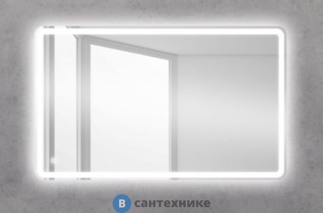 Зеркало BelBagno SPC-MAR-1000-600-LED-TCH с встроенным светильником и сенсорным выключателем 1000x30x600