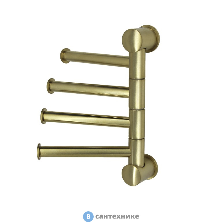 Держатель WasserKRAFT K-1054BRUSHED GOLD полотенец четверной