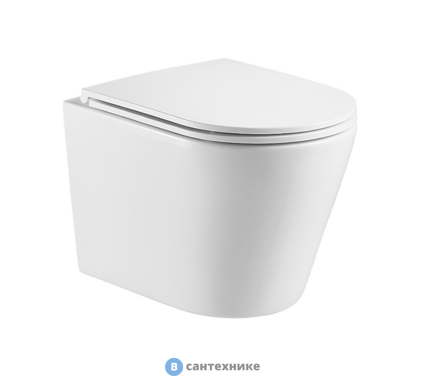 Унитаз с инсталляцией WELTWASSER и кнопкой смыва (BAMBERG 460 + SALZBACH 043 GL-WT + BAMBERG BL)