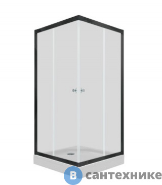 картинка Душевой уголок Тритон  Вента-Блэк 90х90, квадрат, низ. подд. (DK305)