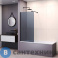 картинка Шторка для ванны RGW SC-051-B 60*150 чёрный/ тонированное (серое) (351105106-34)