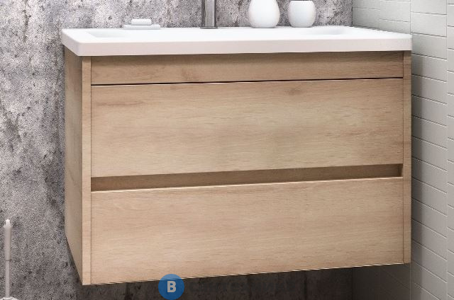 Тумба под раковину Art & MAX FAMILY Family-900-2C-SO-PB подвесная с двумя выкатными ящиками, Pino Bianco, 900x480x550