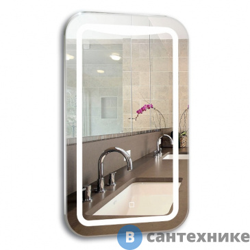 картинка Зеркало AZARIO Турин 400*700 сенсор выкл (LED-00002501)