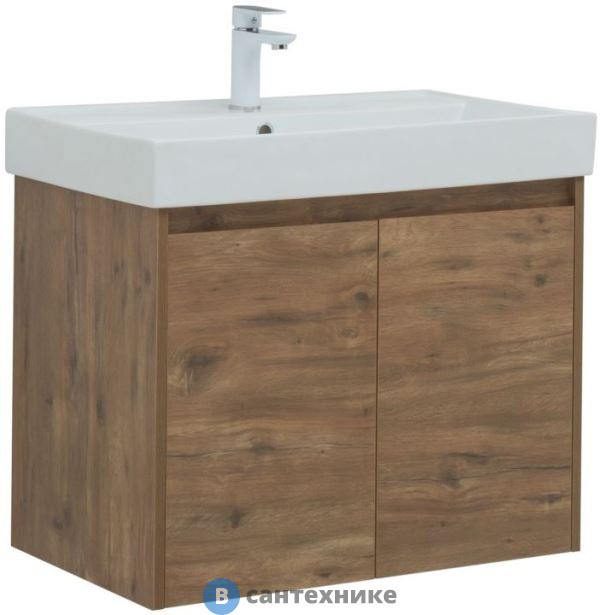 Тумба под раковину Aquanet Nova Lite 75 2 дв. дуб рустикальный (298852)