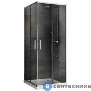 картинка Душевой уголок ABBER Schwarzer Diamant AG021005 100*100*190, без поддона
