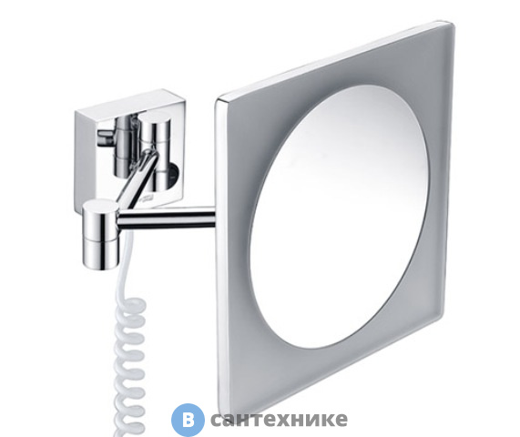 Зеркало WasserKRAFT K-1008 с LED-подсветкой, 3-х кратным увеличением, металл, хромоникелевое покрытие