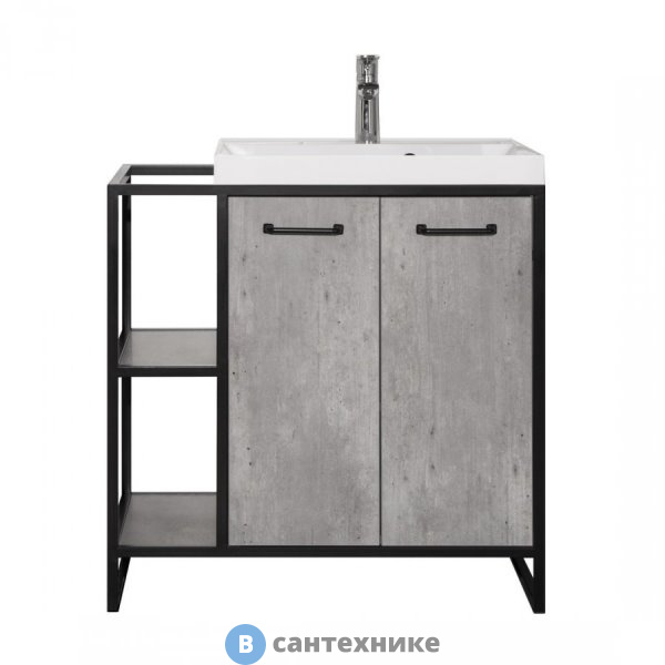 Тумба под раковину Style line ЛОФТ 1.1 60/80 см Classic 60 бетон, правая (4650134471656)