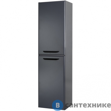 картинка Пенал Cezares ECO ECO-1500-2A-SC-GR-P подвесной с двумя распашными дверцами с доводчиками, с двумя полками, универсальный, Grafito, 400x300x1500