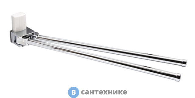 Держатель полотенец WasserKRAFT Leine K-5031 White рога металл, хромоникелевое покрытие, ABS - пластик