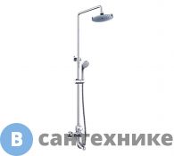 Душевая стойка Bravat F6111147C-A-RUS круглый верхн. с поворотным изливом Eco