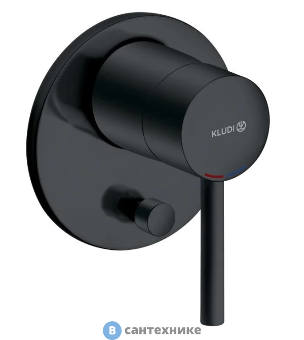 Смеситель Kludi BOZZ 387163976 однорычажный для ванны и душа, без внутренней части, чёрный матовый
