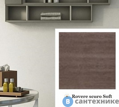 картинка Шкафчик Cezares 53144 подвесной с открытыми полками Rovere scuro Soft (20x12x100)